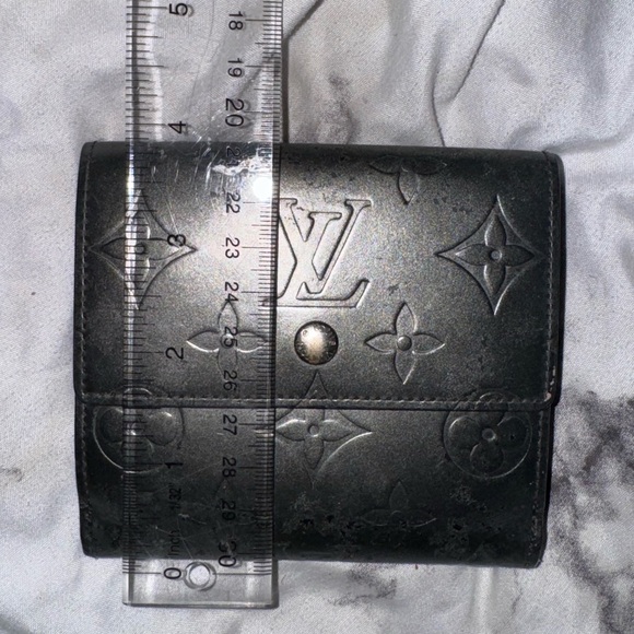 Louis Vuitton Matte Dark Gray Monogram Compact Wallet - Picture 15 of 15